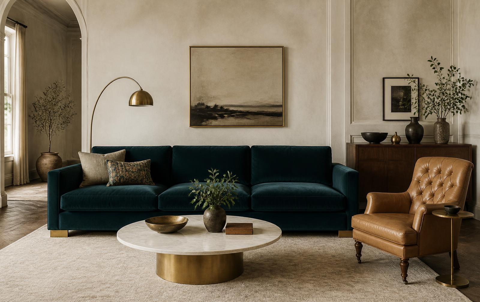 Heaven Furniture Mart styled living room with shoppable pieces